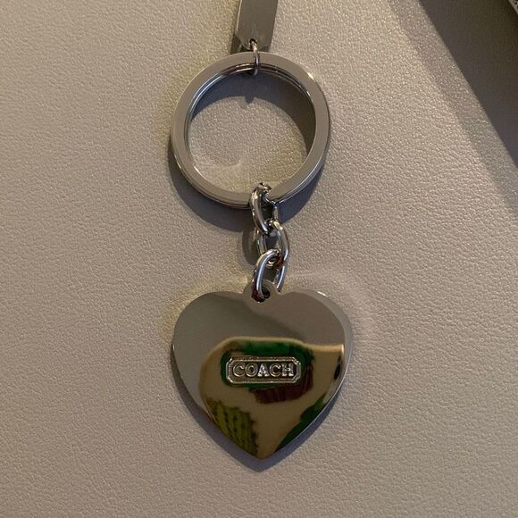 COACH Yellow Heart Keychain Charm - Picture 4 of 4